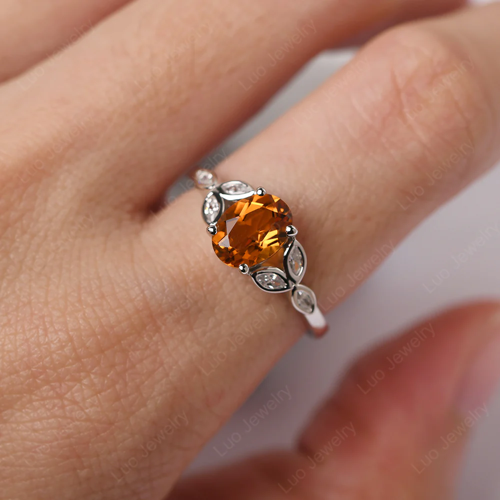 Oval Celtic Citrine Ring - Image 5