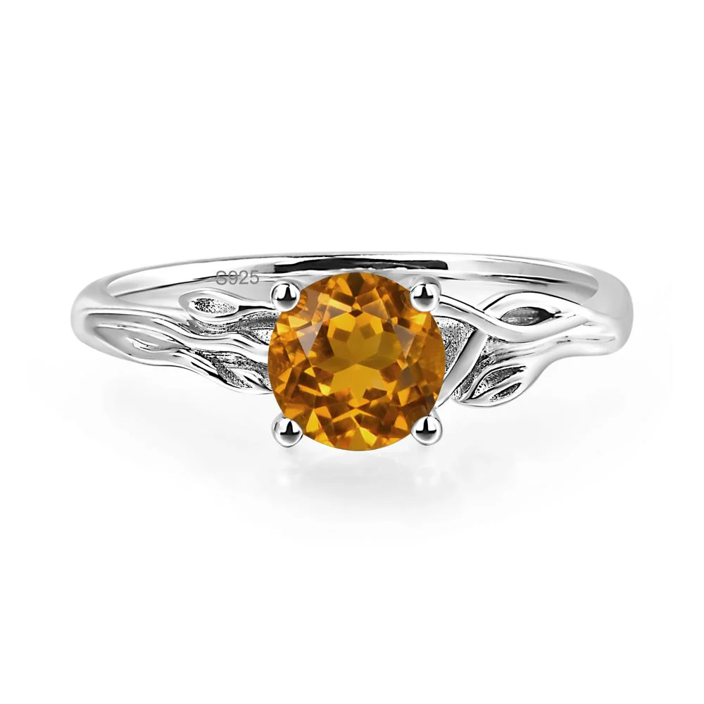 Petite Citrine Tender Leaf Ring - Image 2