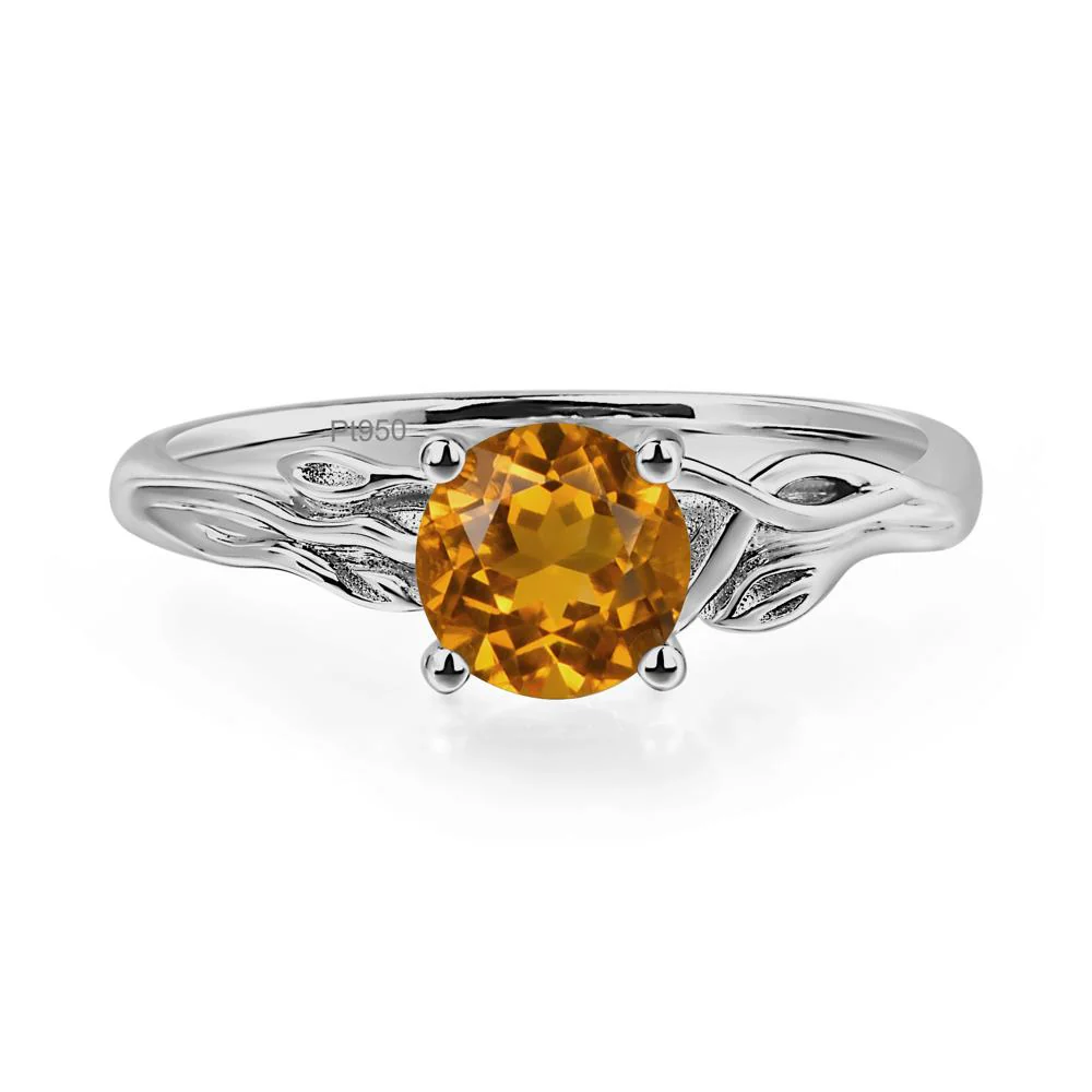 Petite Citrine Tender Leaf Ring - Image 6