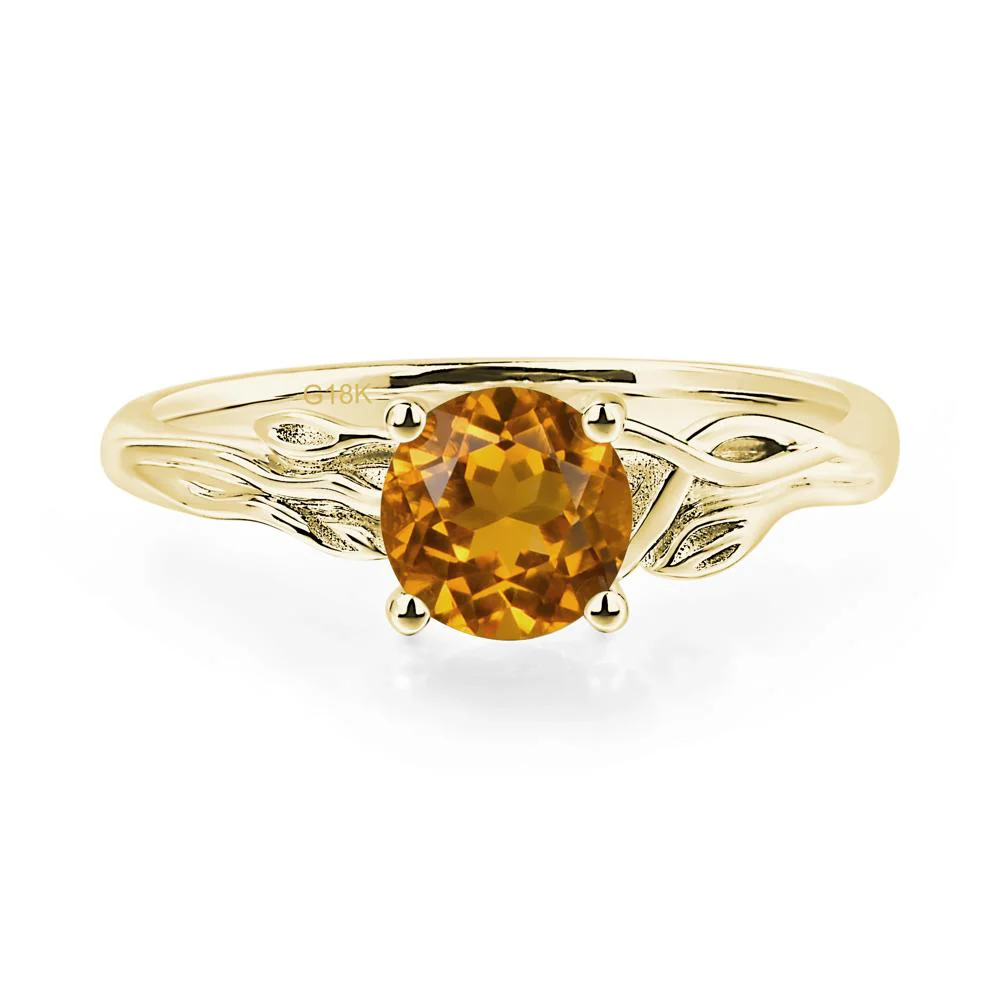 Petite Citrine Tender Leaf Ring - Image 8