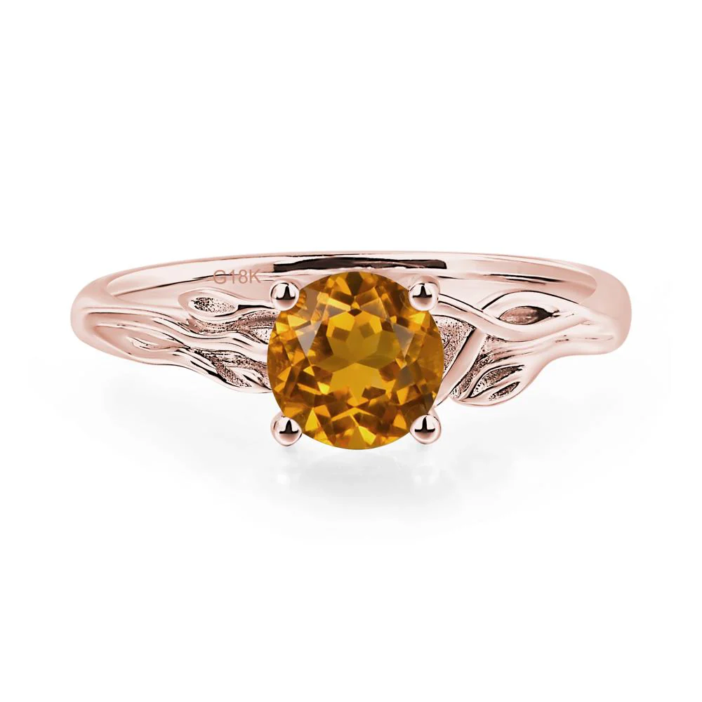Petite Citrine Tender Leaf Ring - Image 9