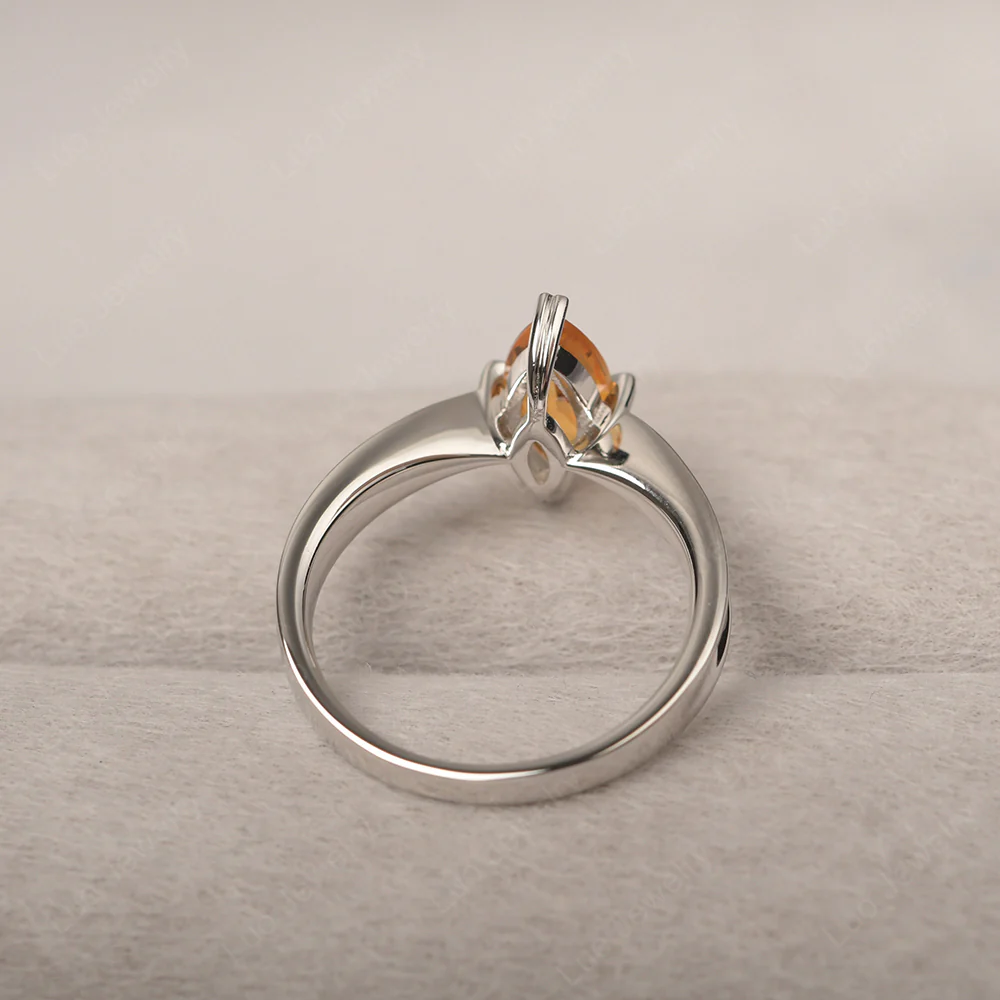 Citrine Marquise Solitaire Ring - Image 3