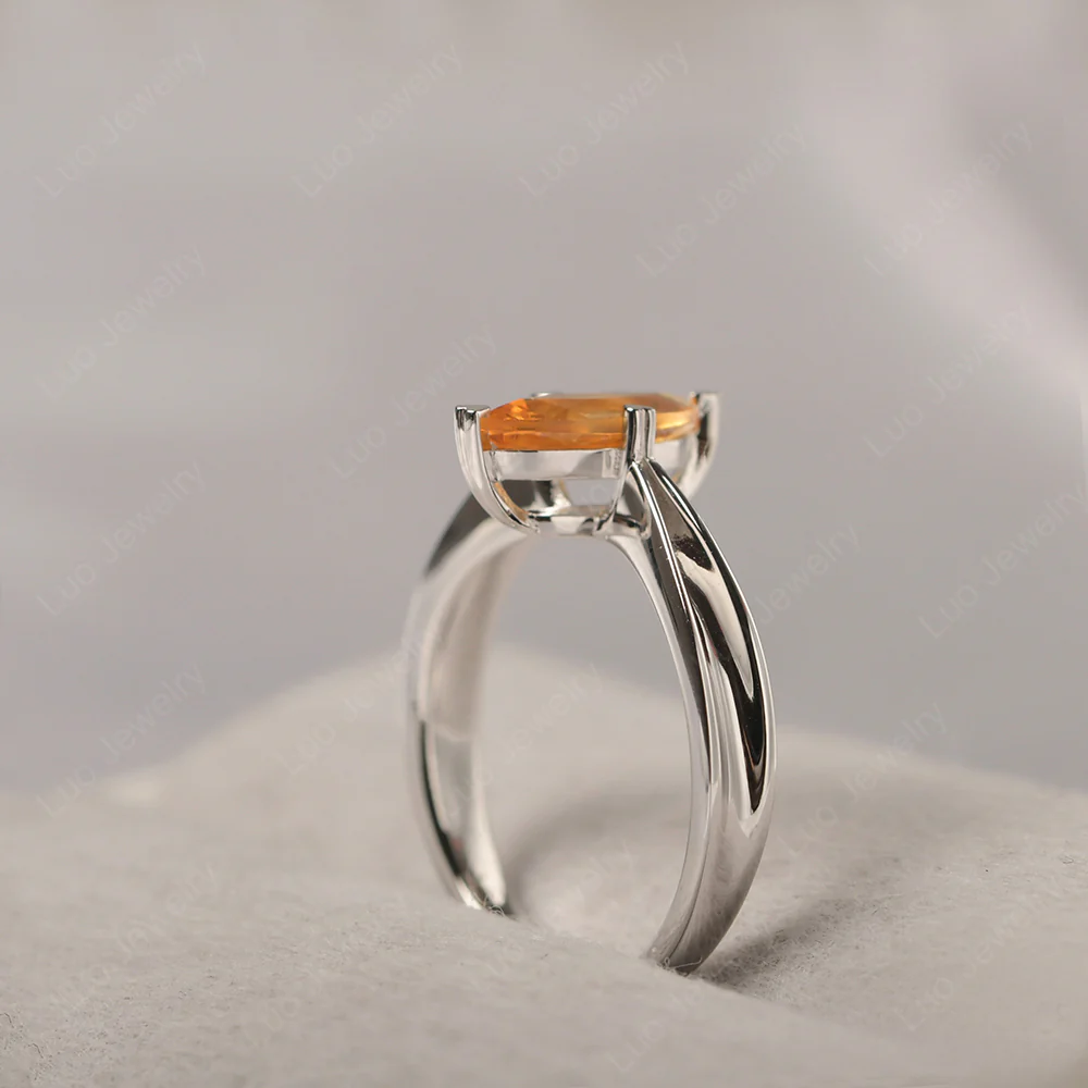 Citrine Marquise Solitaire Ring - Image 4
