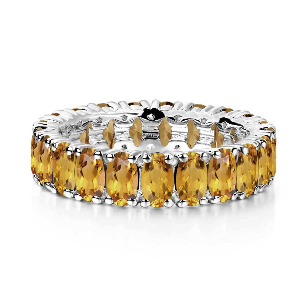 Citrine Wide Band Eternity Ring - Image 2