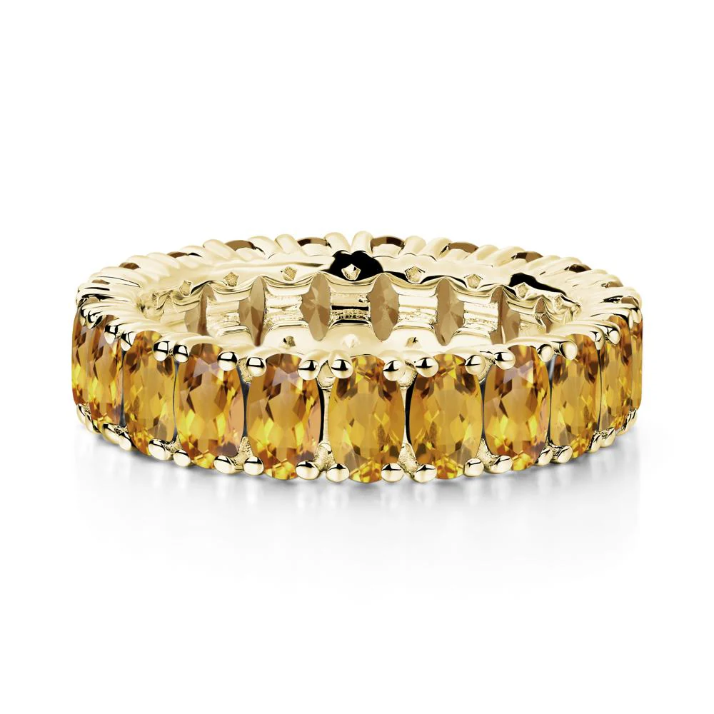 Citrine Wide Band Eternity Ring - Image 3