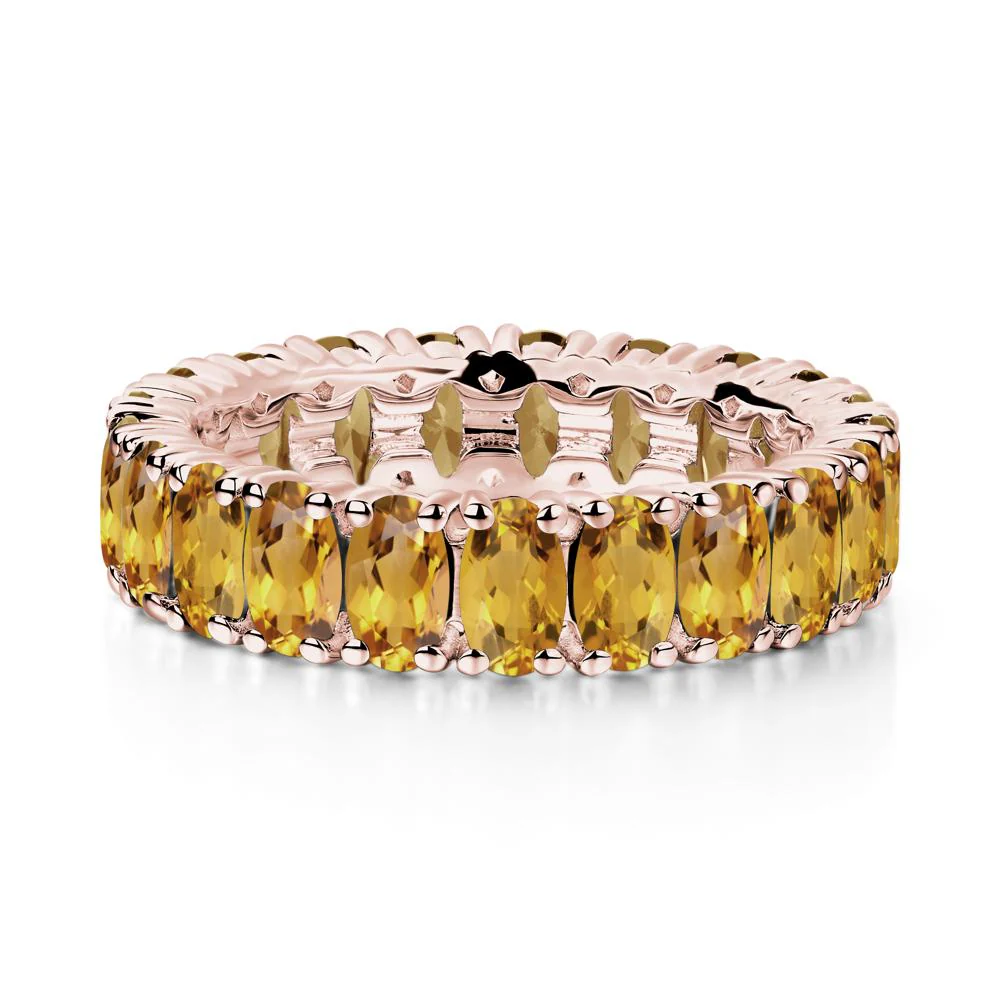 Citrine Wide Band Eternity Ring - Image 5