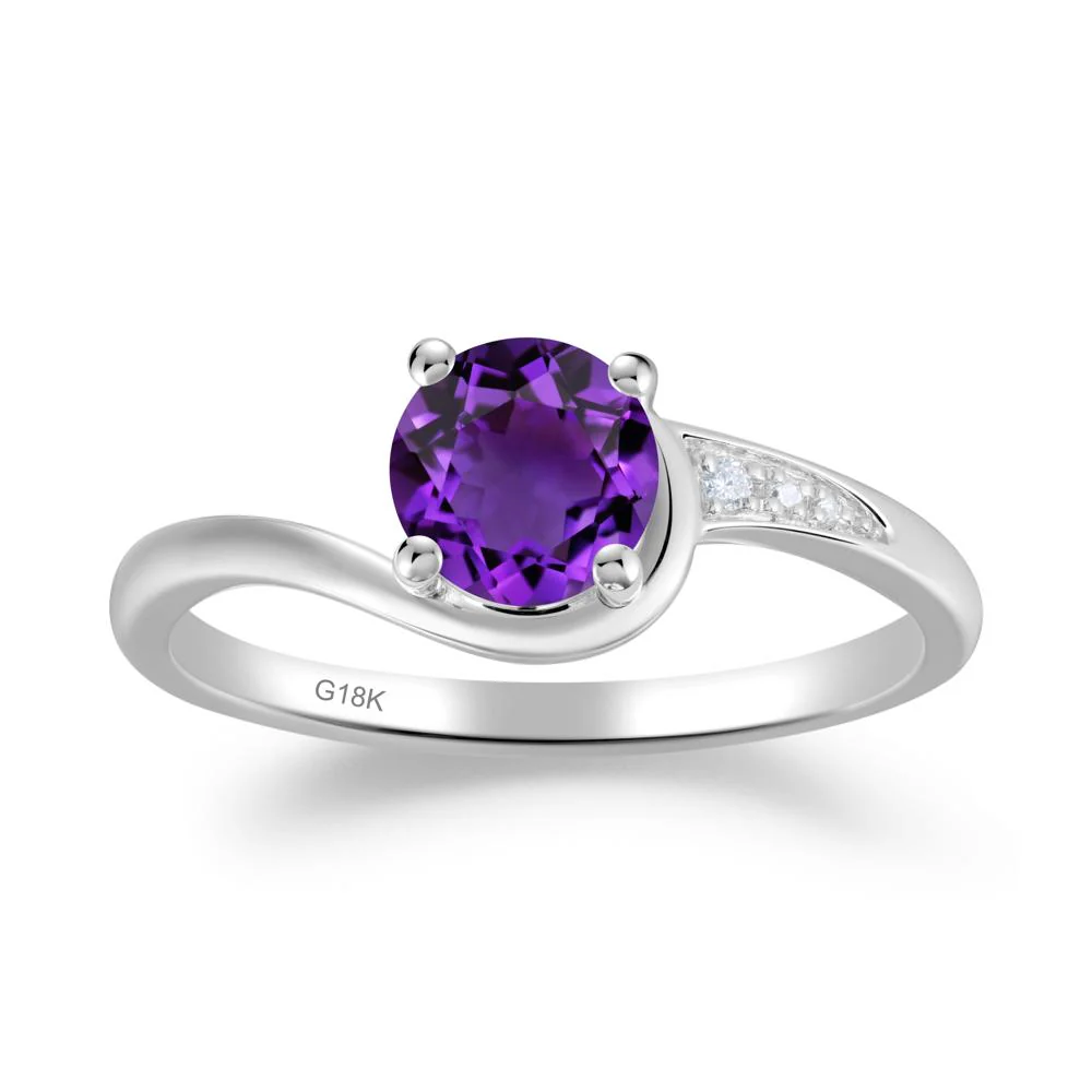 Classic Amethyst Wrap Engagement Ring - Image 6