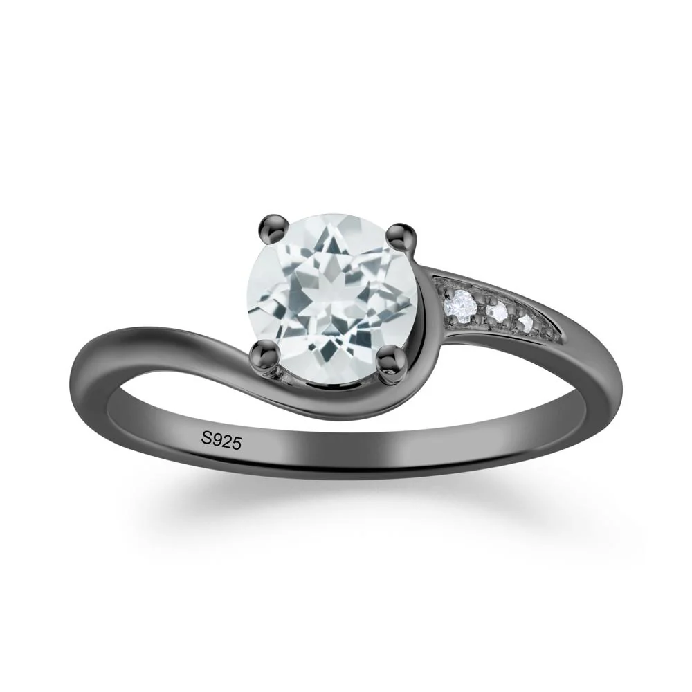 Classic Aquamarine Wrap Engagement Ring - Image 4