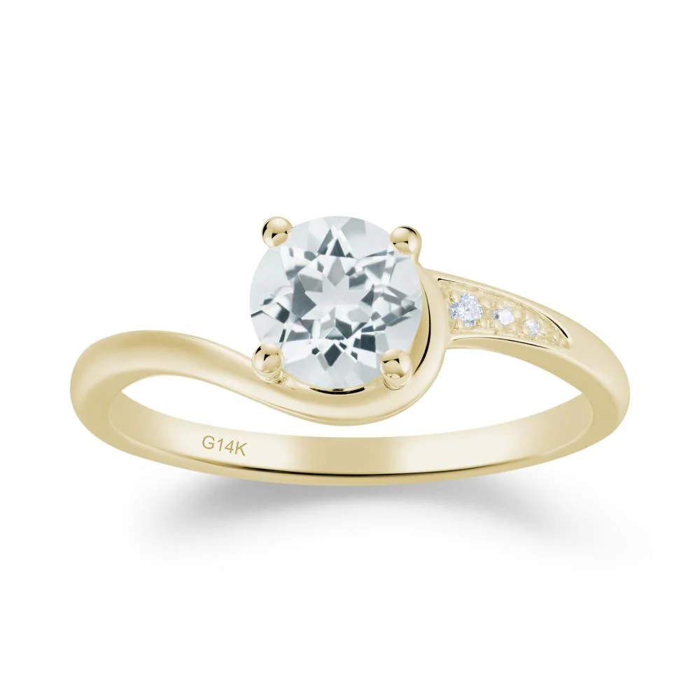 Classic Aquamarine Wrap Engagement Ring - Image 5