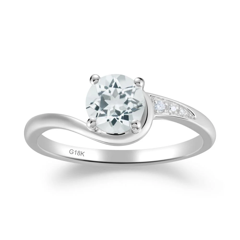Classic Aquamarine Wrap Engagement Ring - Image 7