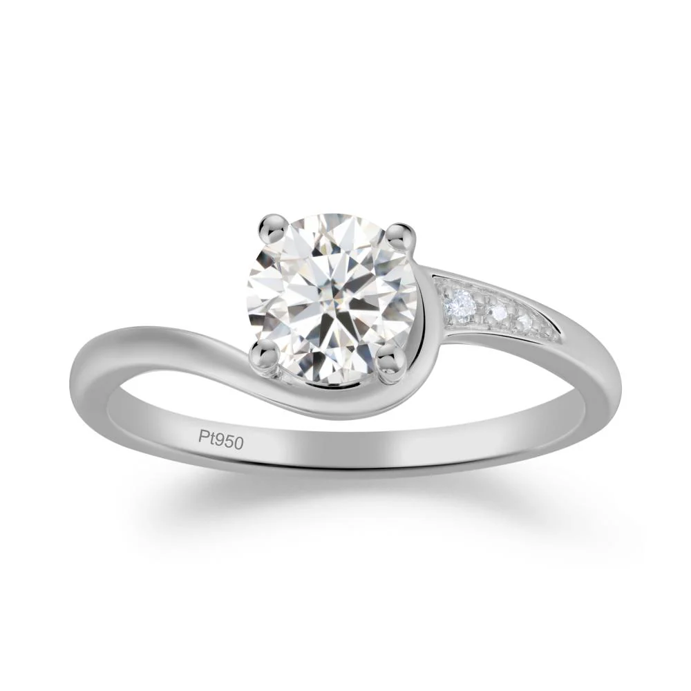 Classic Moissanite Wrap Engagement Ring - Image 3