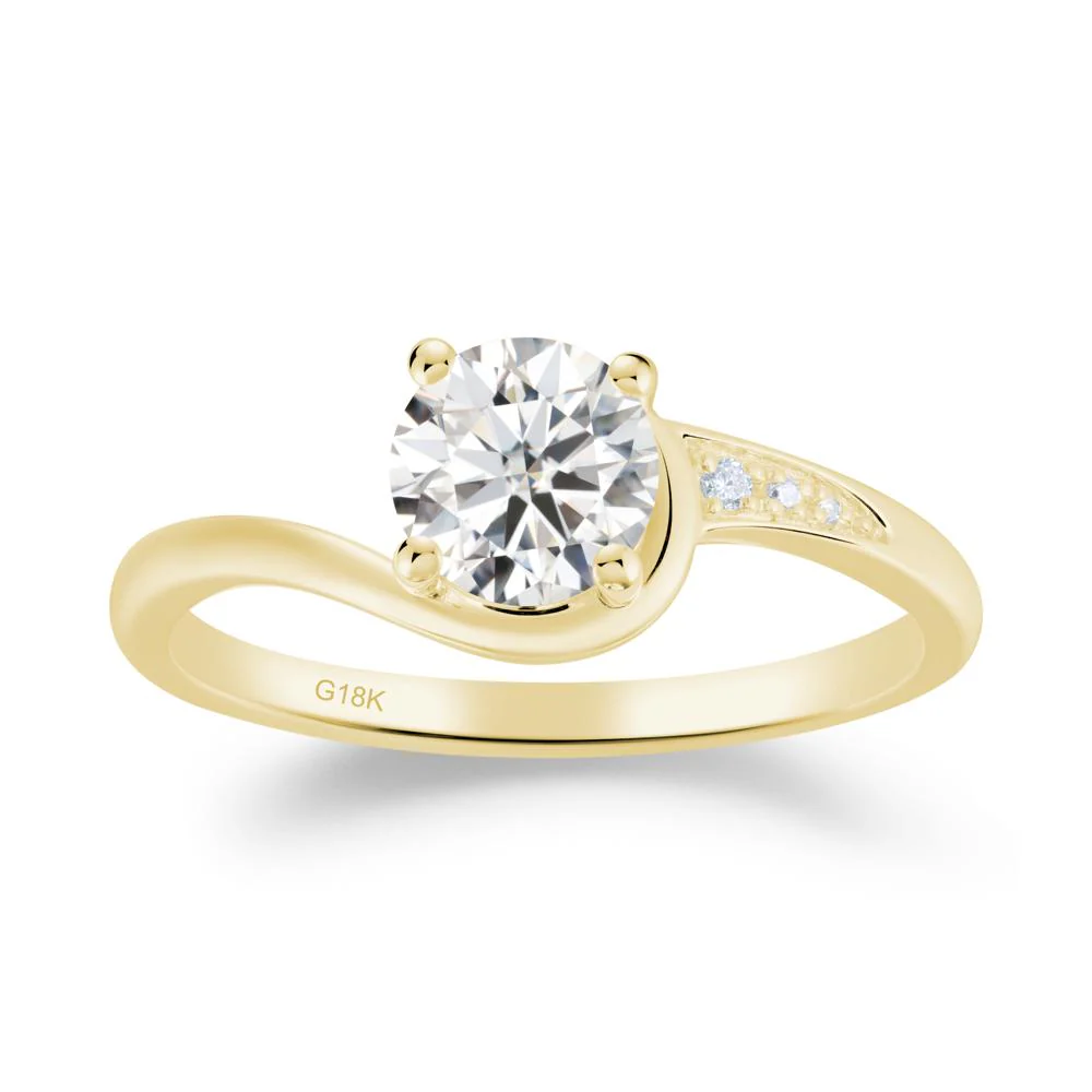 Classic Moissanite Wrap Engagement Ring - Image 4