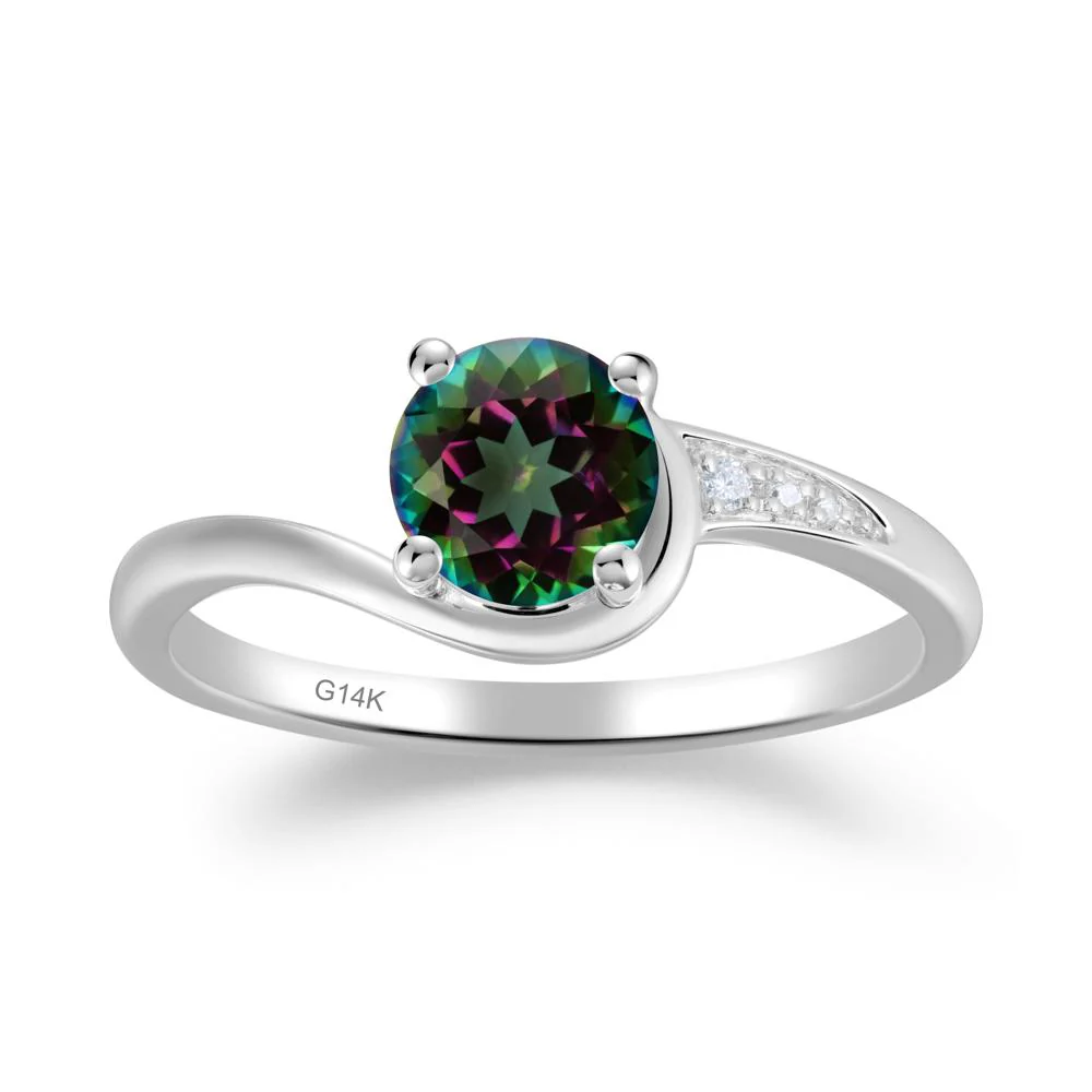 Classic Mystic Topaz Wrap Engagement Ring - Image 4