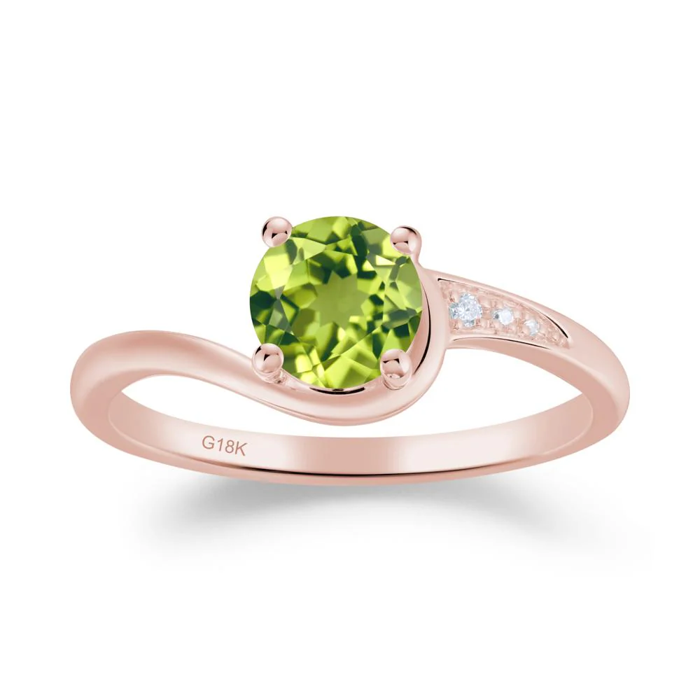 Classic Peridot Wrap Engagement Ring - Image 3