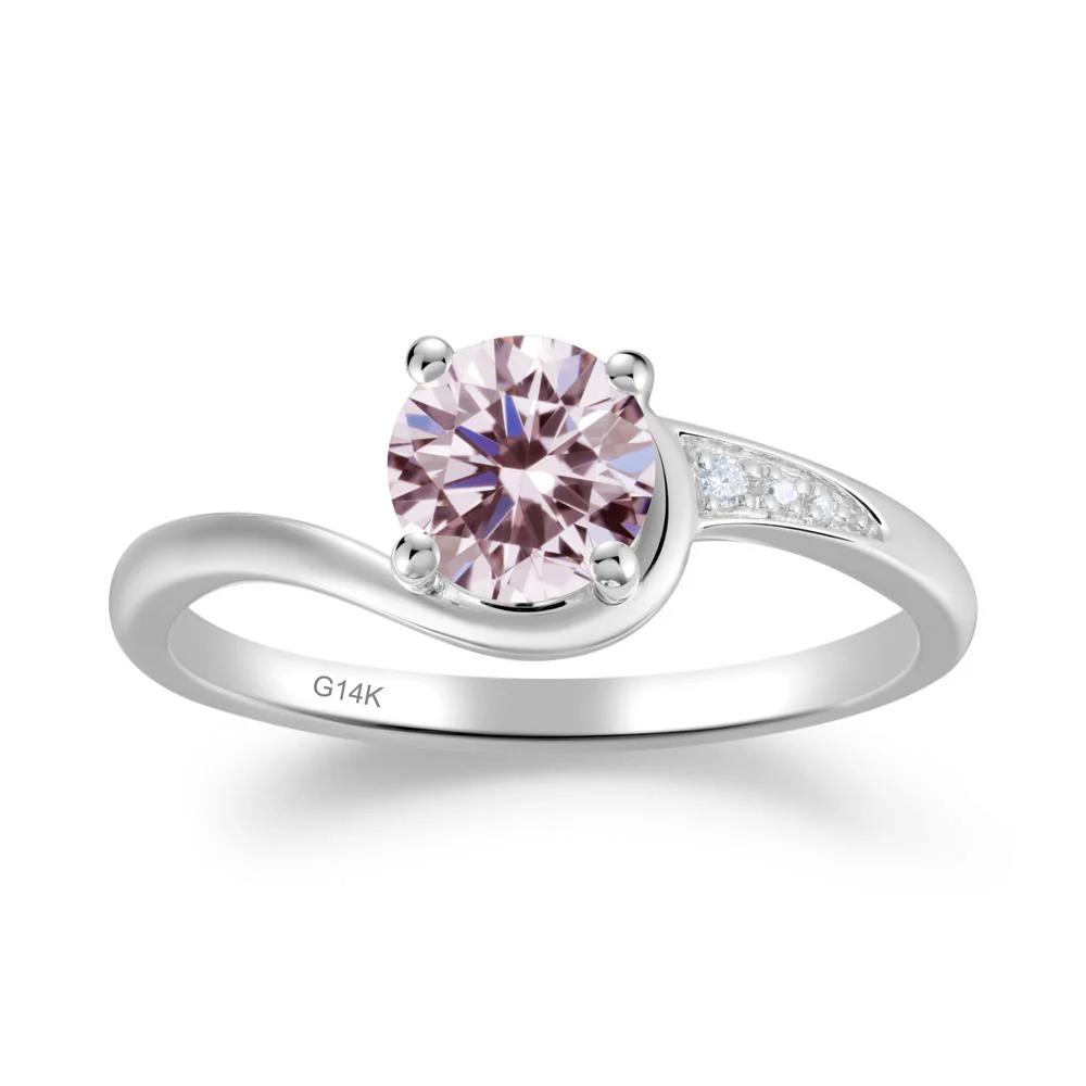 Classic Pink Cubic Zirconia Wrap Engagement Ring - Image 5