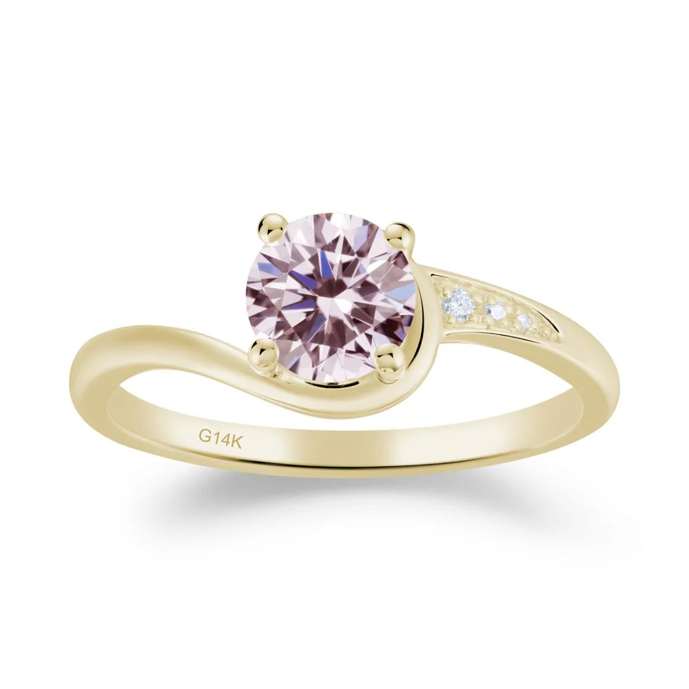 Classic Pink Cubic Zirconia Wrap Engagement Ring - Image 8