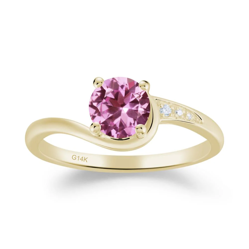 Classic Pink Sapphire Wrap Engagement Ring - Image 2