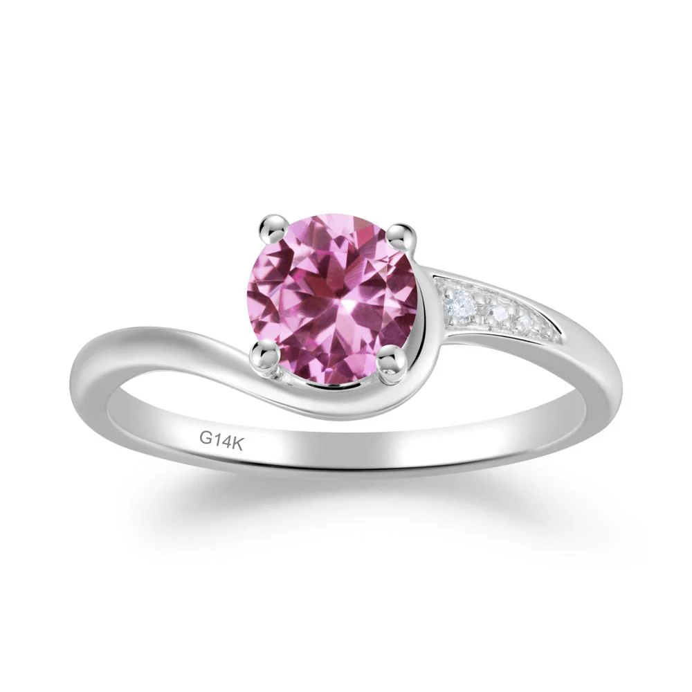Classic Pink Sapphire Wrap Engagement Ring - Image 4