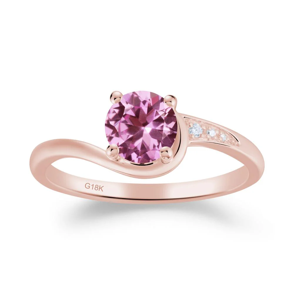 Classic Pink Sapphire Wrap Engagement Ring - Image 9