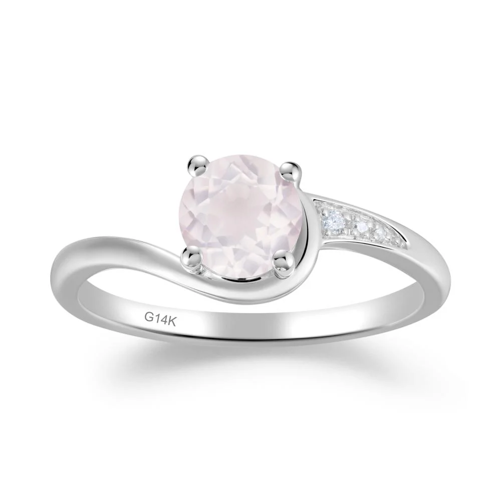 Classic Rose Quartz Wrap Engagement Ring - Image 2