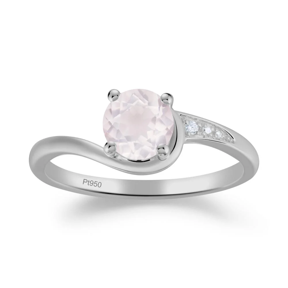 Classic Rose Quartz Wrap Engagement Ring - Image 4