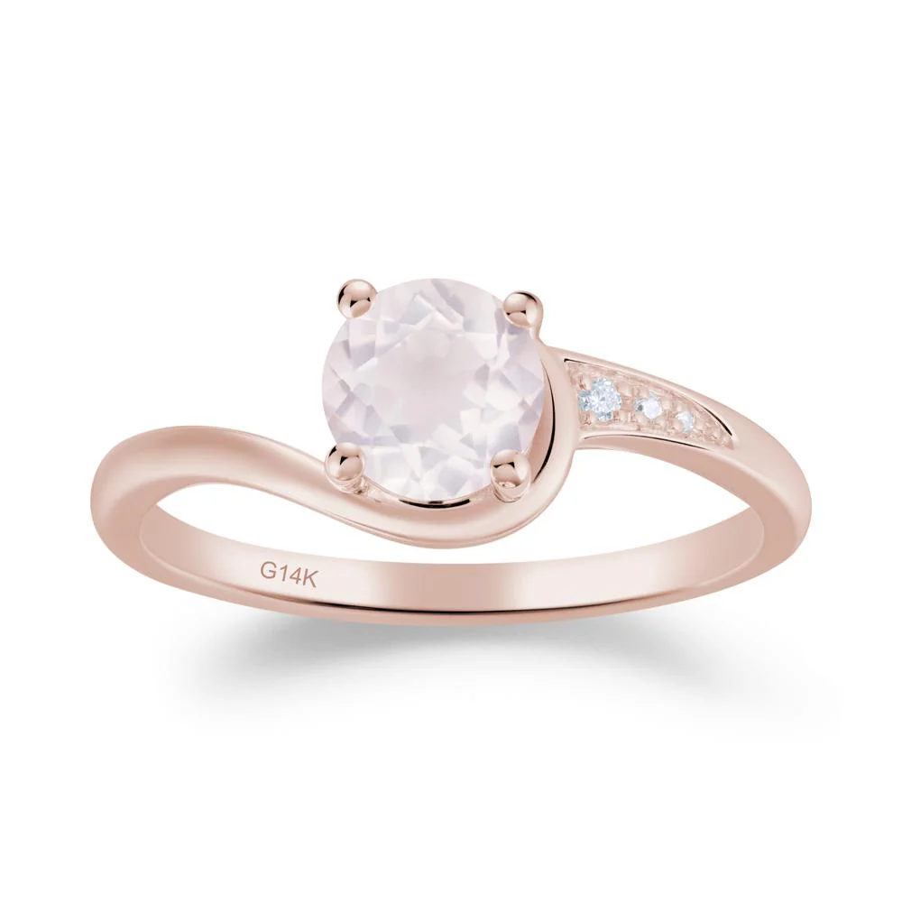 Classic Rose Quartz Wrap Engagement Ring - Image 5