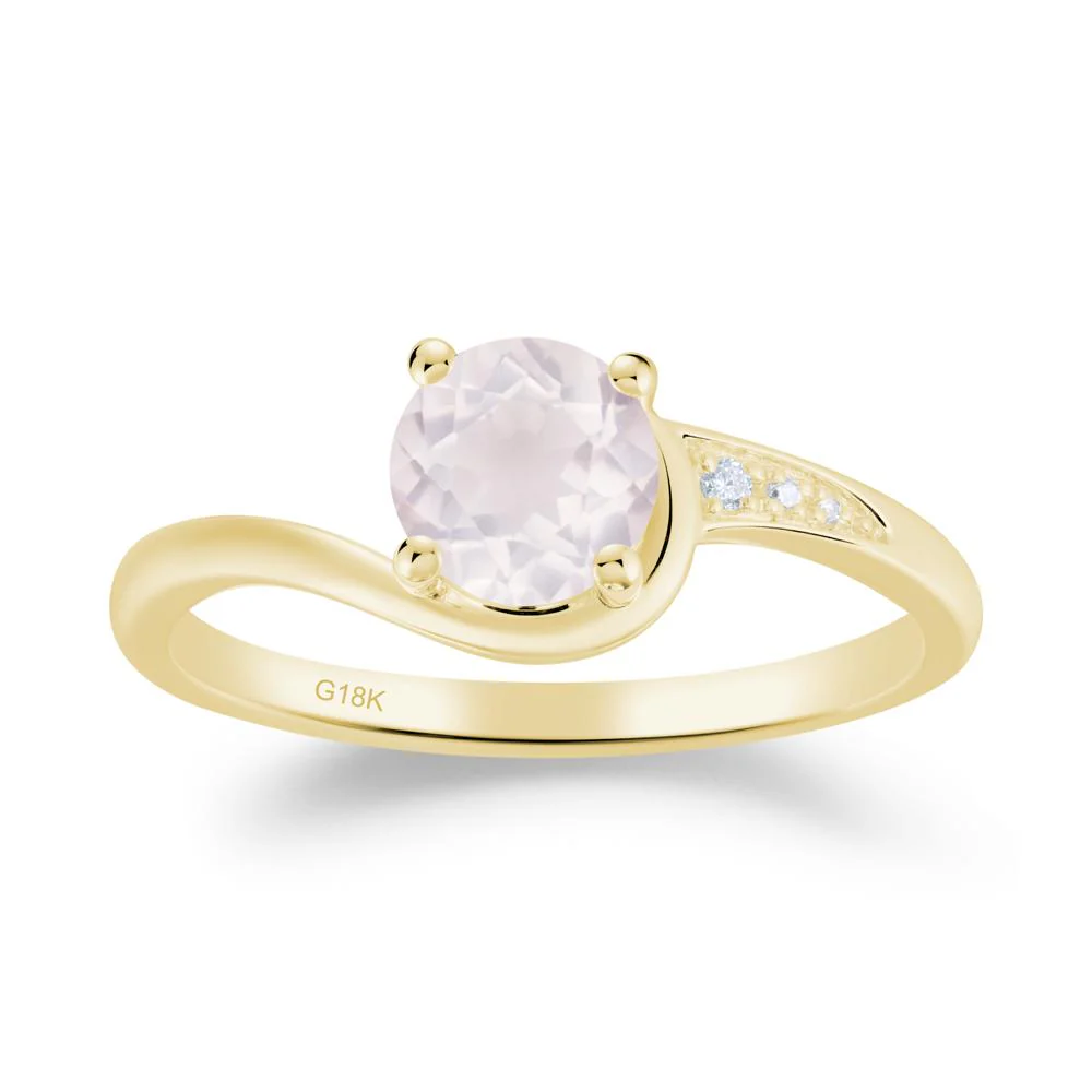Classic Rose Quartz Wrap Engagement Ring - Image 9