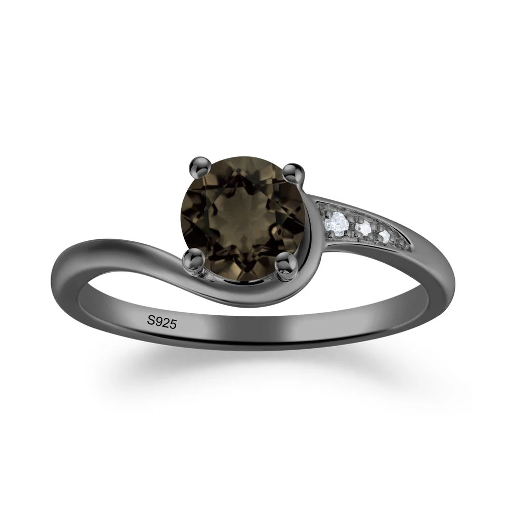 Classic Smoky Quartz Wrap Engagement Ring - Image 2