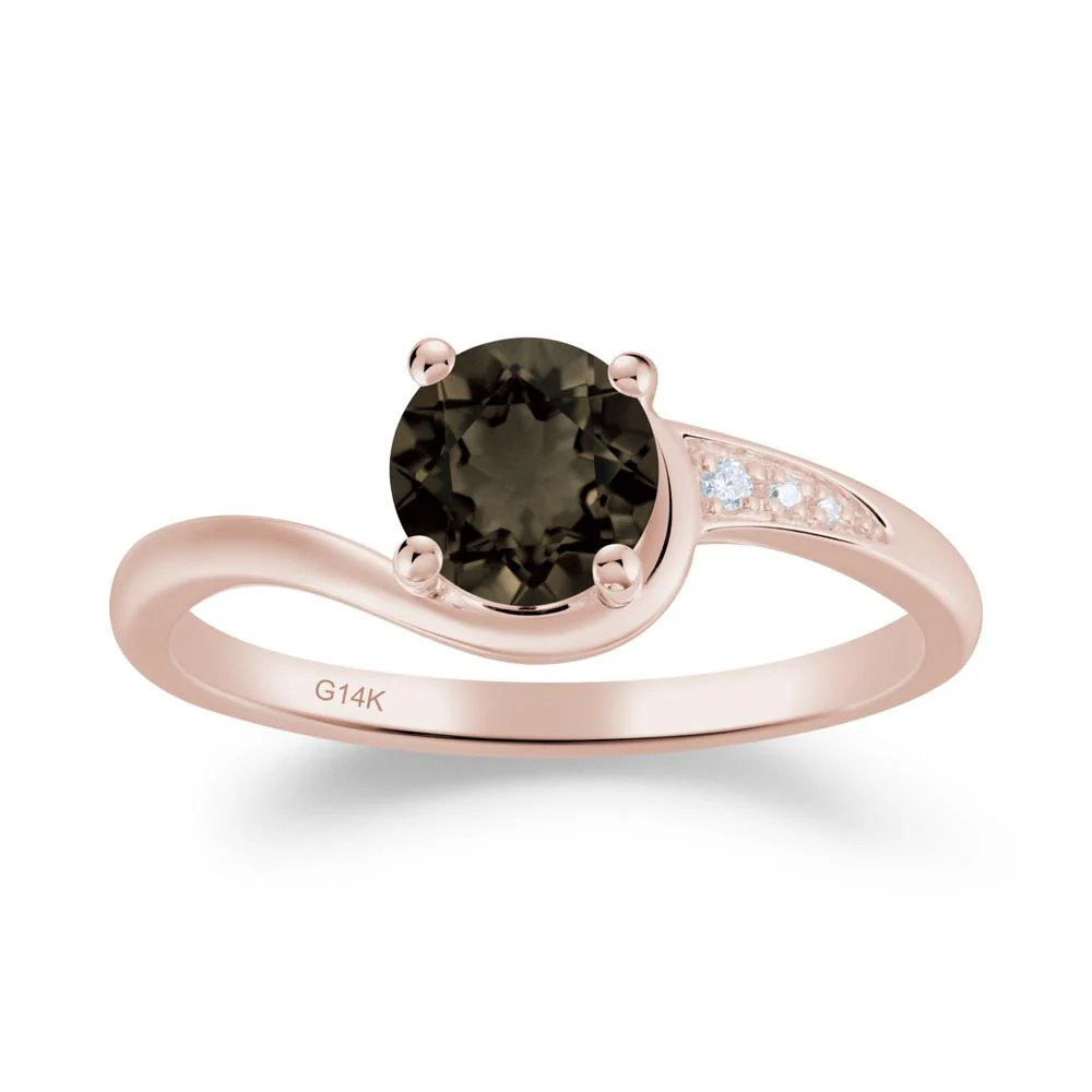 Classic Smoky Quartz Wrap Engagement Ring - Image 5