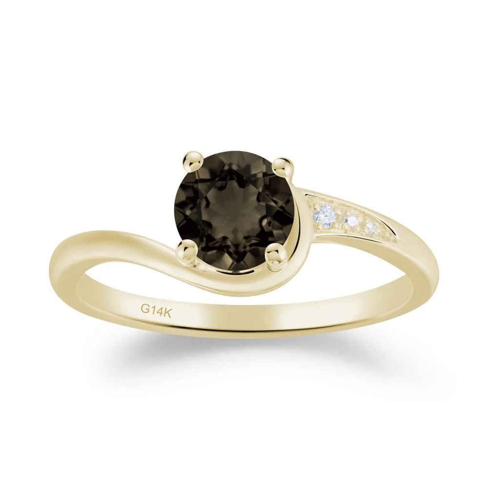 Classic Smoky Quartz Wrap Engagement Ring - Image 6