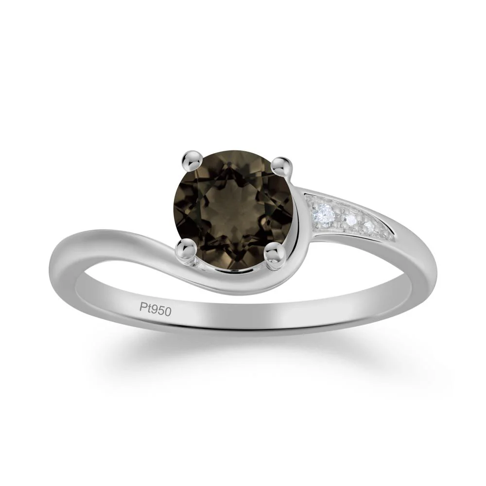 Classic Smoky Quartz Wrap Engagement Ring - Image 8