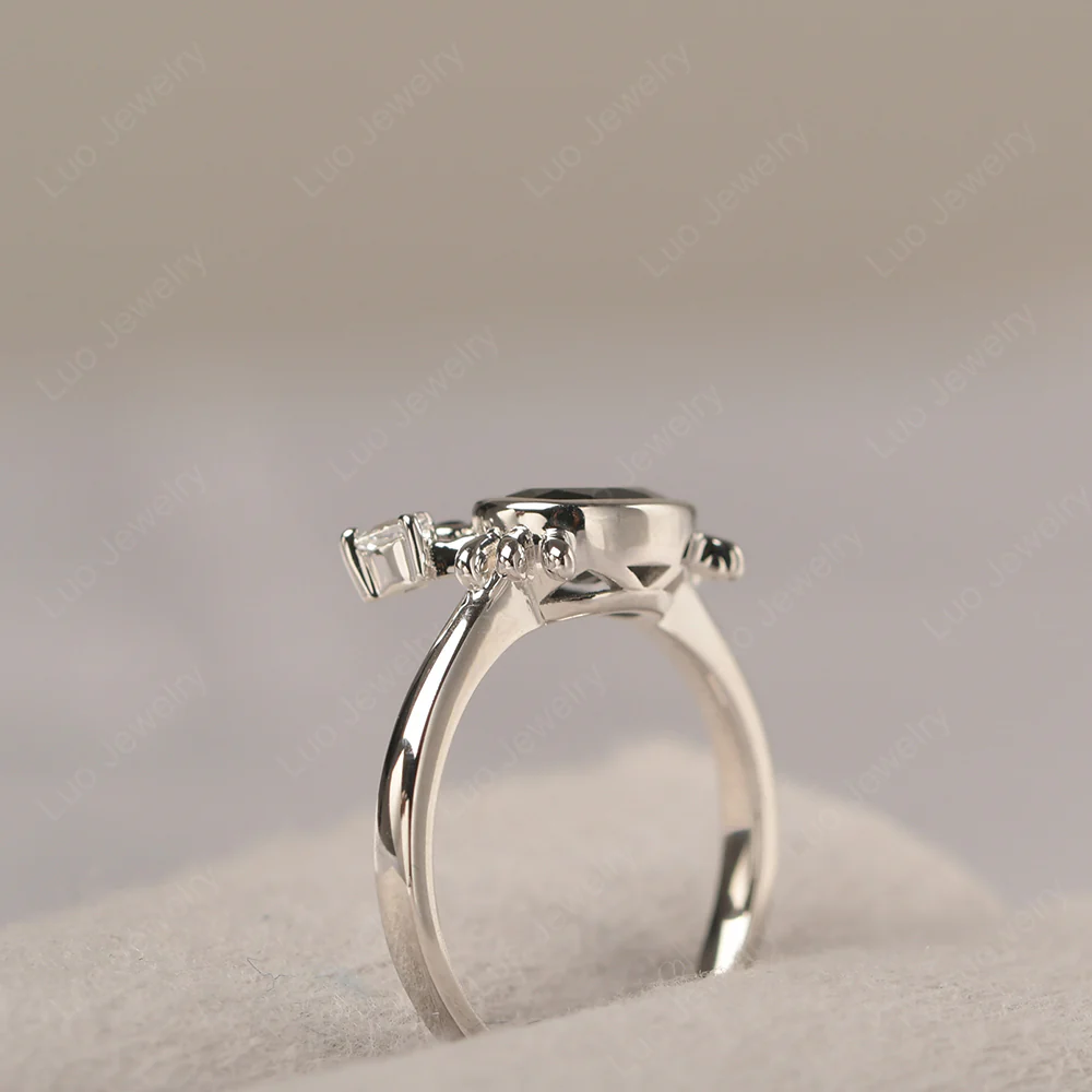 Black Spinel Cancer Zodiac Ring - Image 4