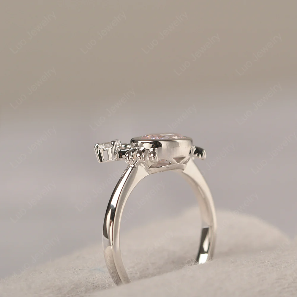 Pink Cubic Zirconia Cancer Zodiac Ring - Image 4