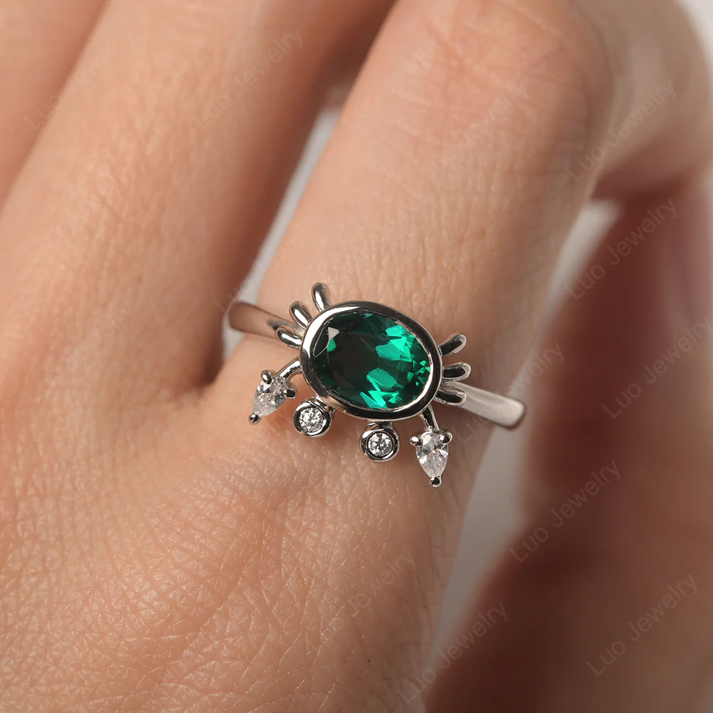 Emerald Cancer Zodiac Ring - Image 5