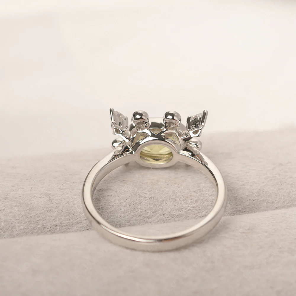 Oval Shape Lemon Quartz Cancer Zodiac Ring - Image 3