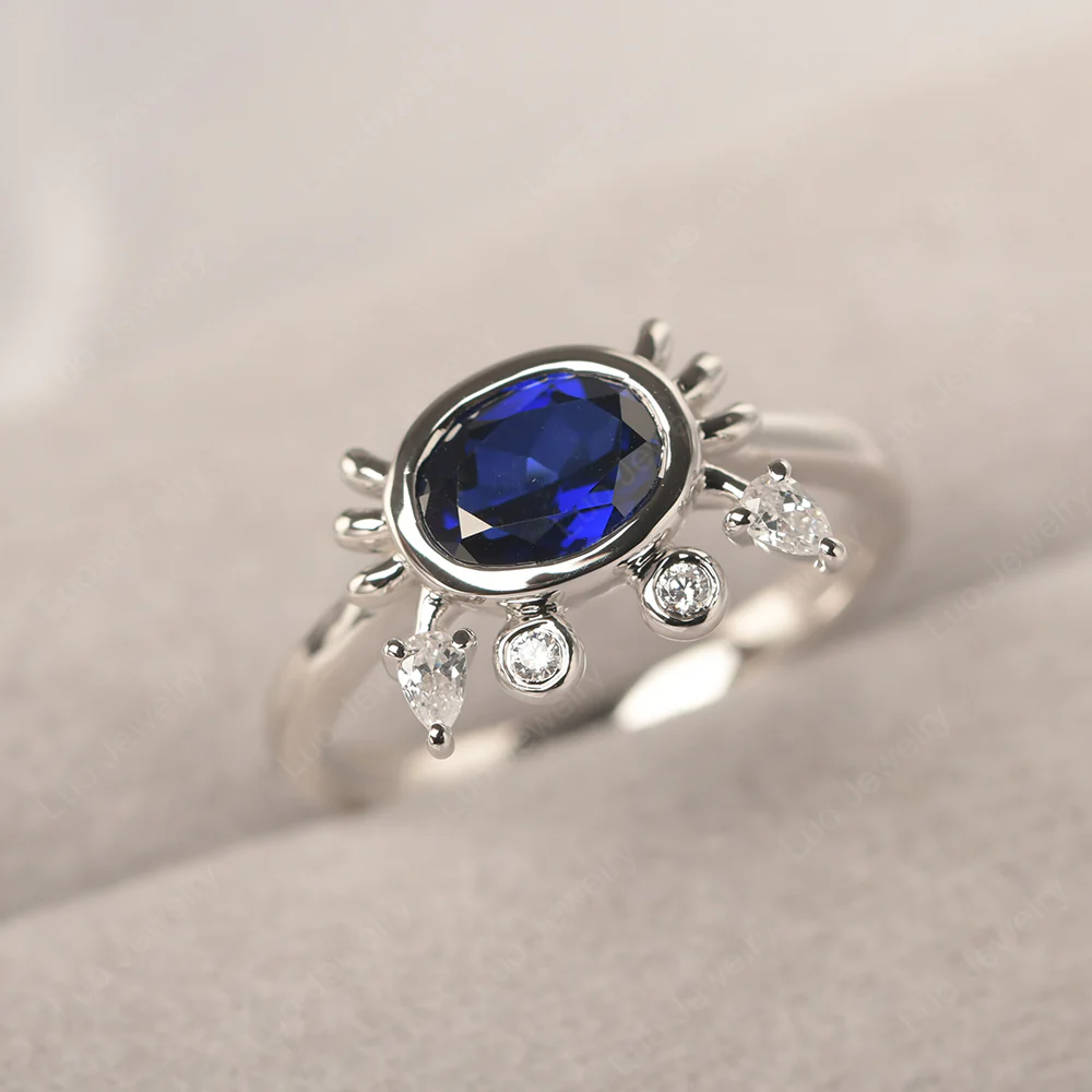 Sapphire Cancer Zodiac Ring - Image 2