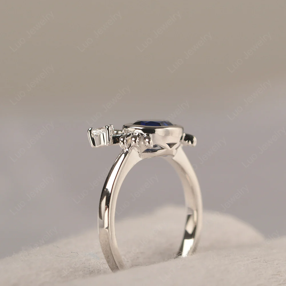 Sapphire Cancer Zodiac Ring - Image 4