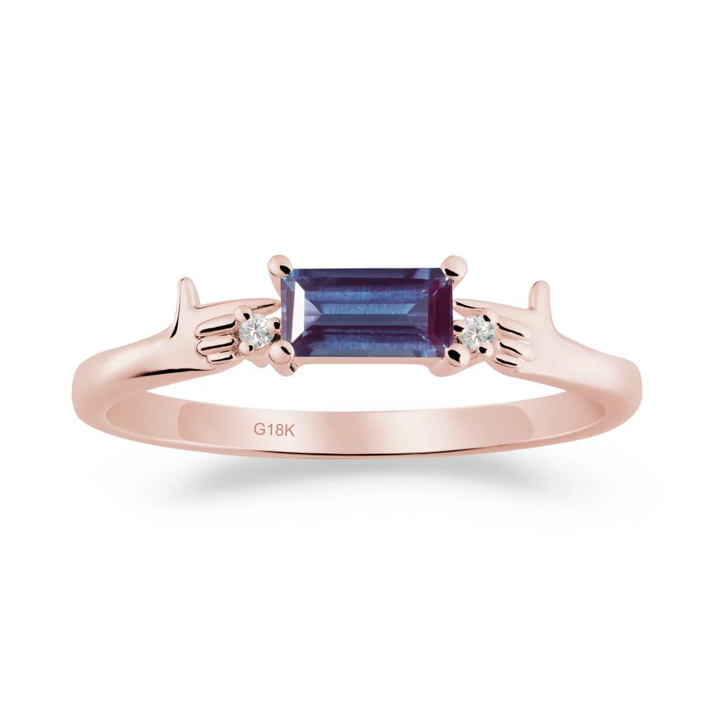Creative Baguette Alexandrite Ring - Image 5