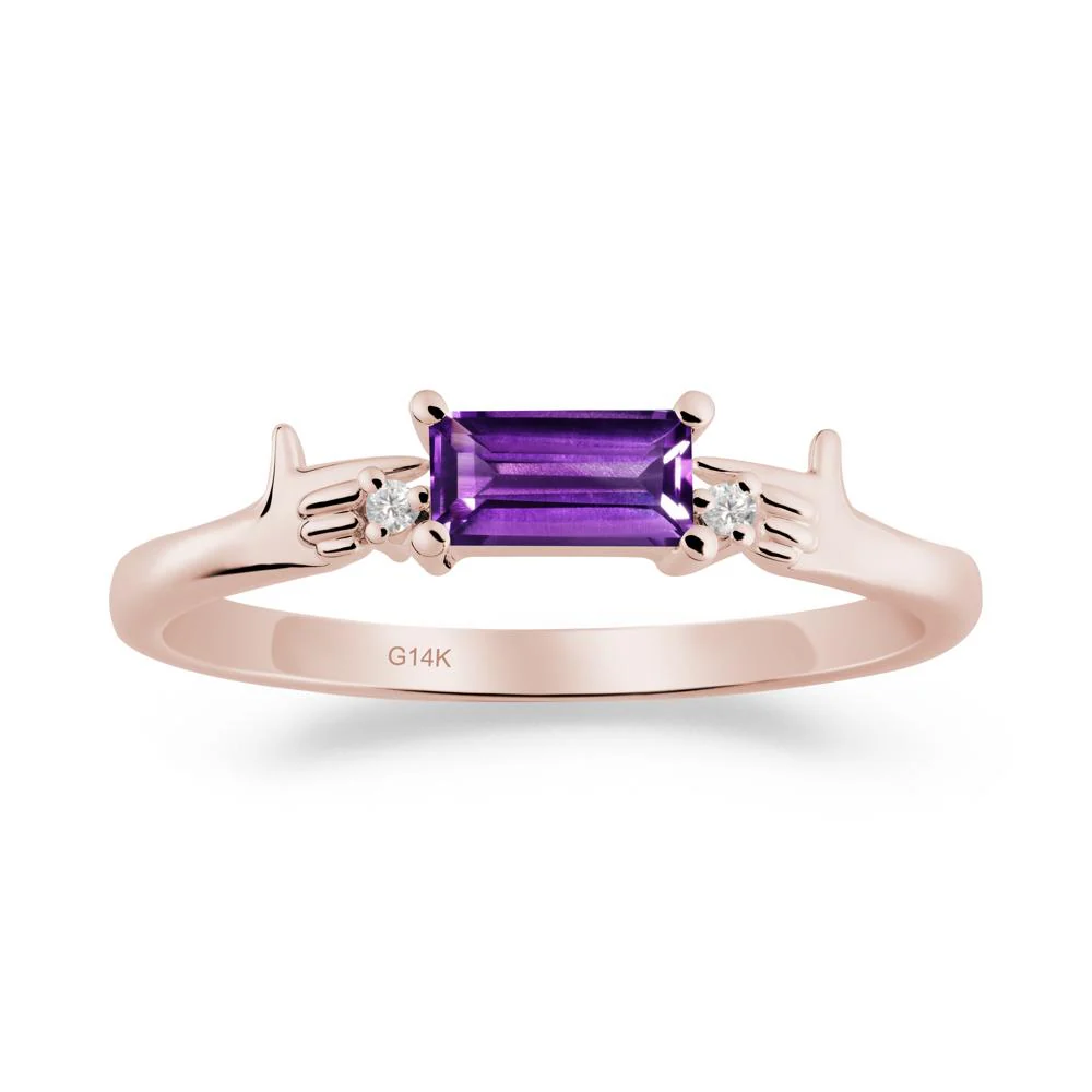 Creative Baguette Amethyst Ring - Image 3