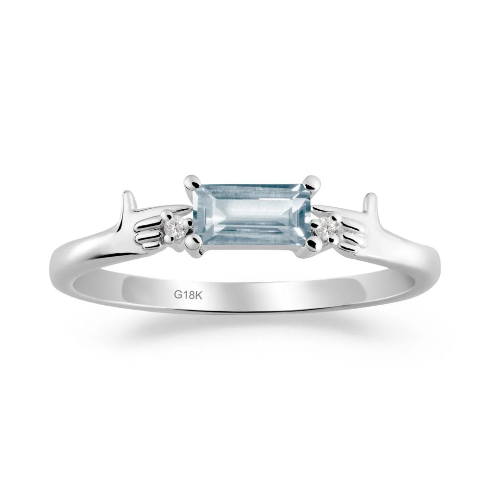 Creative Baguette Aquamarine Ring - Image 5