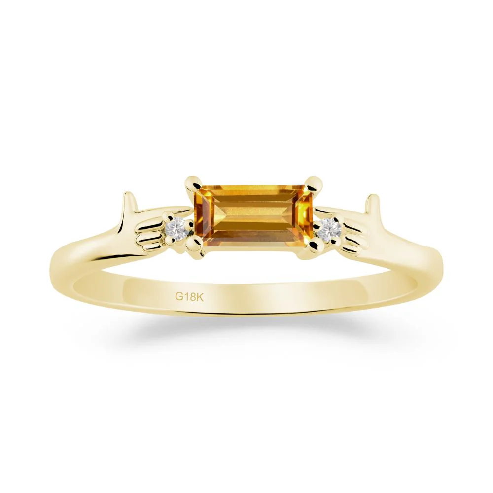 Creative Baguette Citrine Ring - Image 4