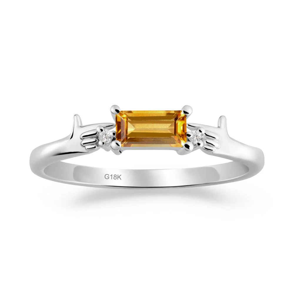 Creative Baguette Citrine Ring - Image 7