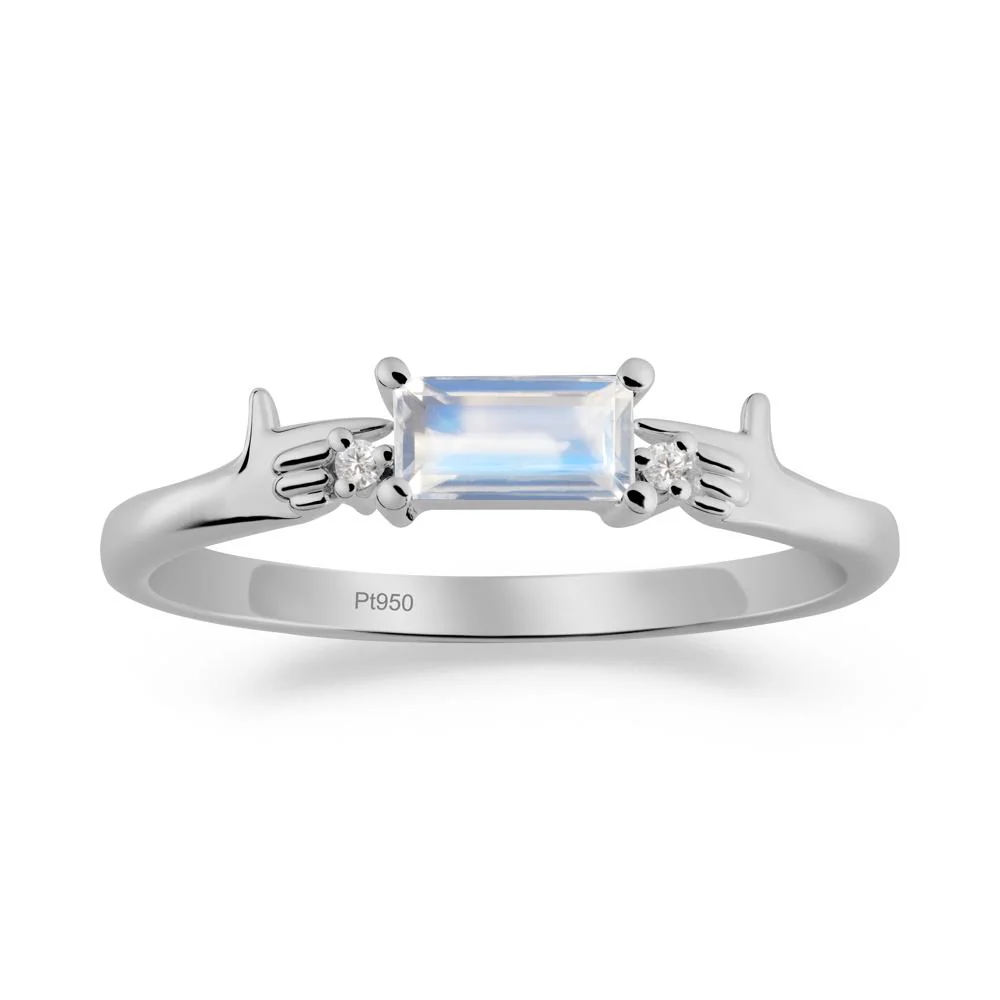 Creative Baguette Moonstone Ring - Image 2