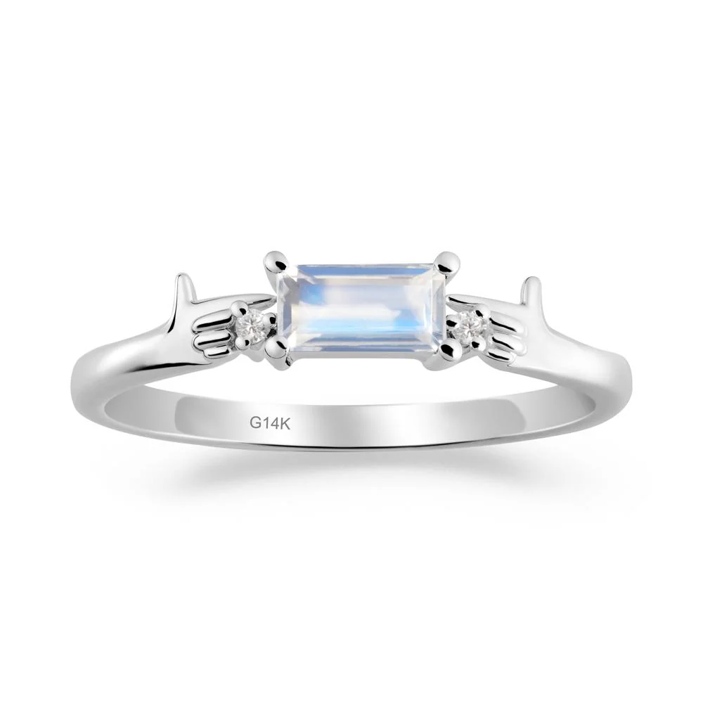 Creative Baguette Moonstone Ring - Image 5