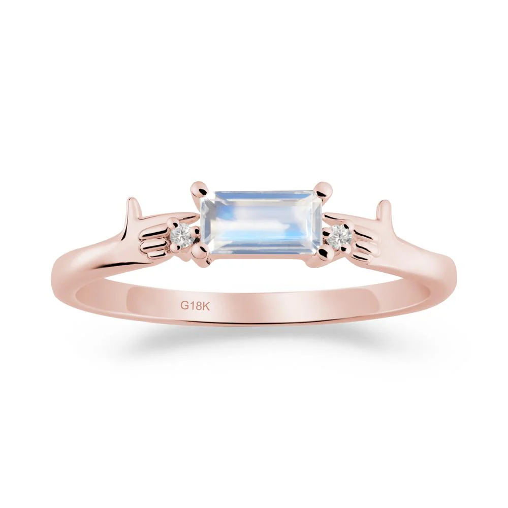 Creative Baguette Moonstone Ring - Image 6