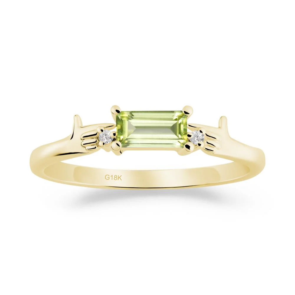 Creative Baguette Peridot Ring - Image 2