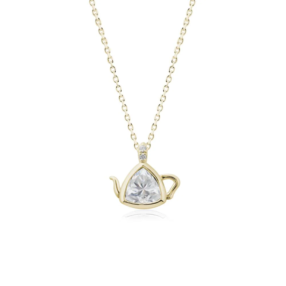 Creative Bezel Setting Cubic Zirconia Pendant