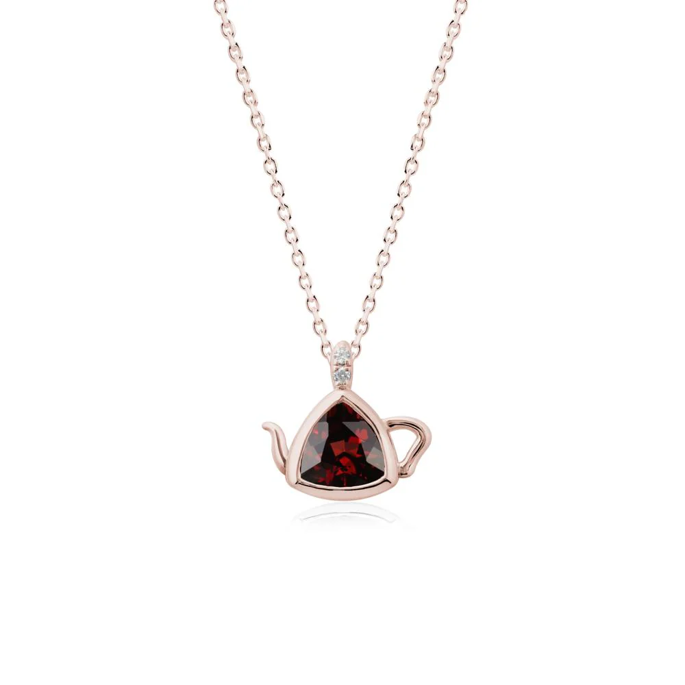 Creative Bezel Setting Garnet Pendant - Image 2