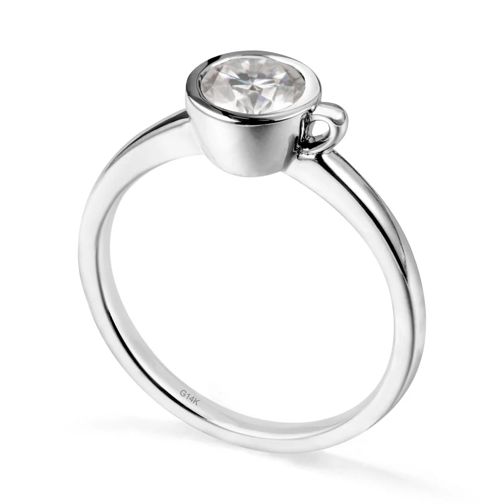 Creative Coffee Cup Inspired Moissanite Ring - Image 3