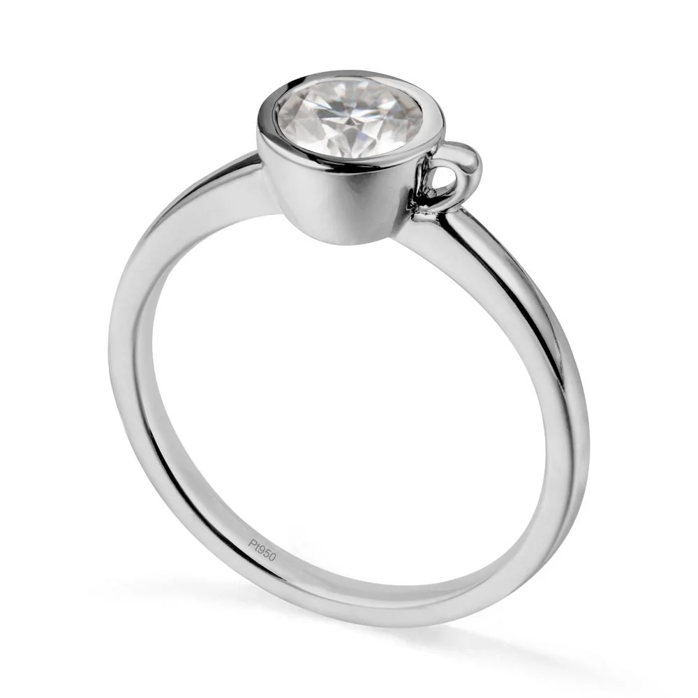 Creative Coffee Cup Inspired Moissanite Ring - Image 9